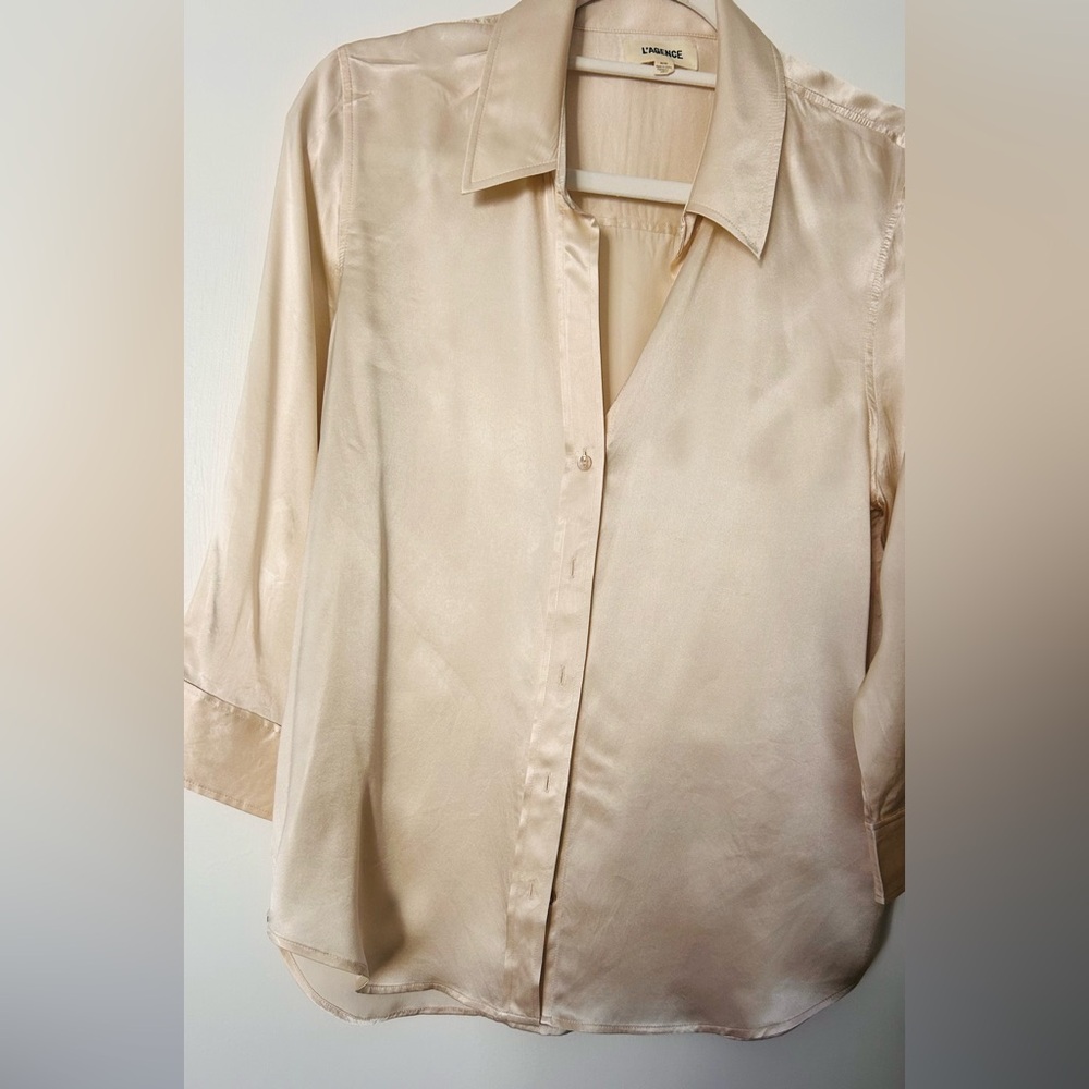 L'AGENCE Beige Blouse